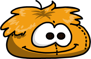 Orange Puffle Beanbag