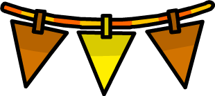 Orange Triangle Pennants