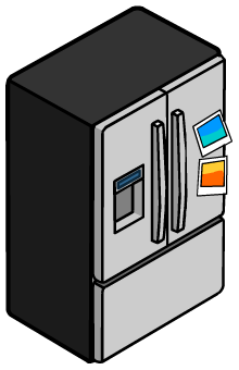 Brushed Steel Fridge