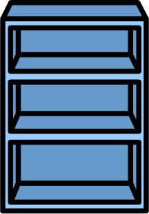 Blue Bookshelf