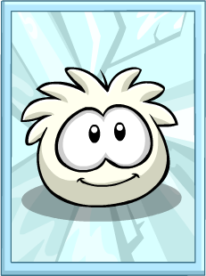 White Puffle Poster