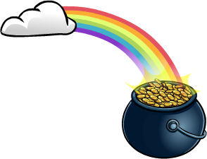 Rainbow with Pot O' Gold