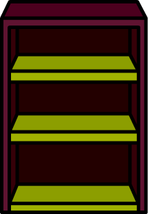 Burgundy Bookshelf