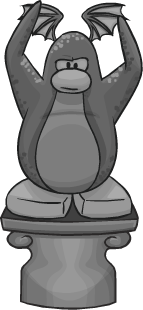 Spooky Penguin Statue